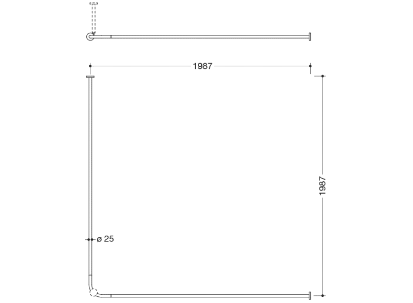 900.34.10540 Карниз HEWI System 900 - Вид №2