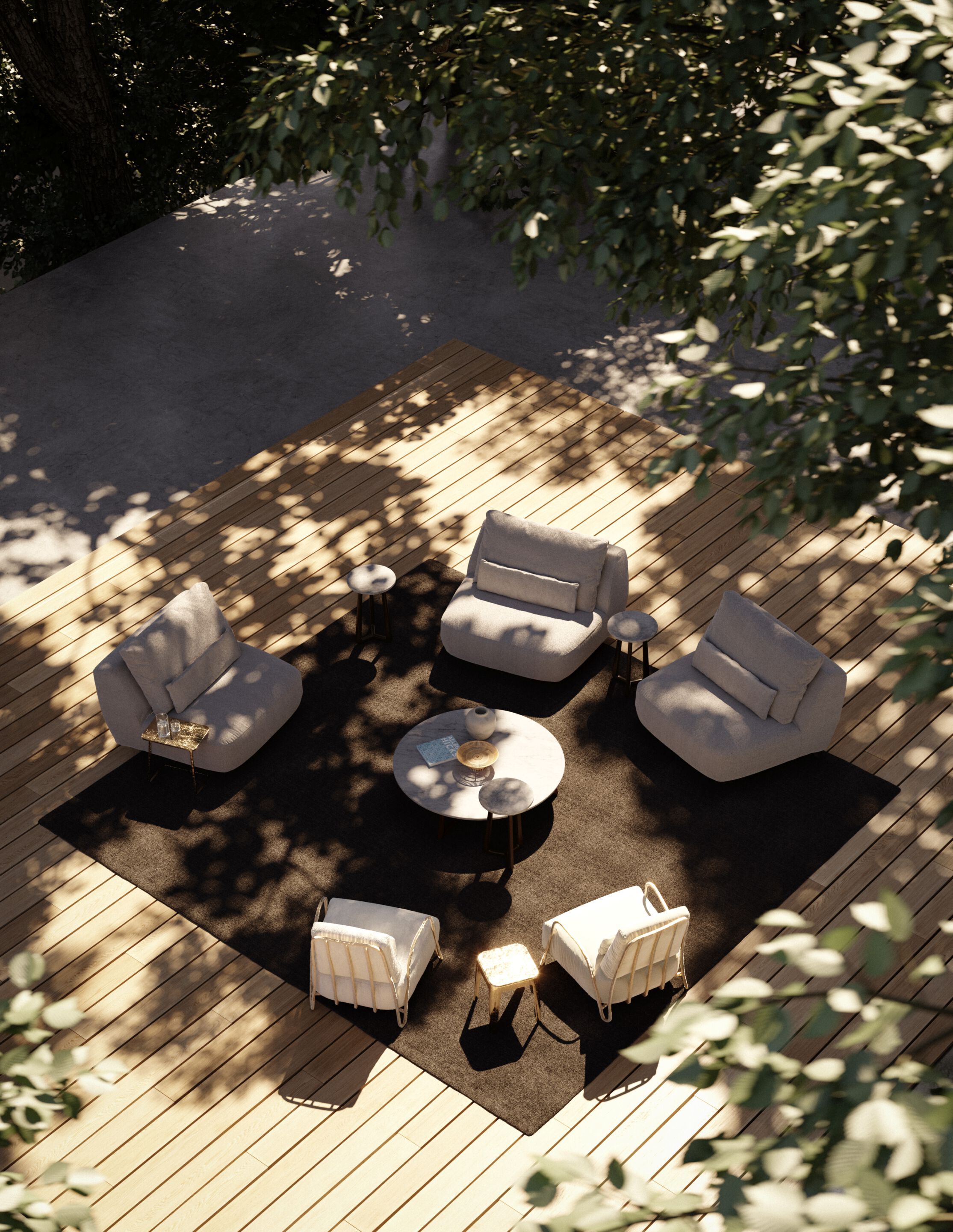 Тканевое садовое кресло с подлокотниками Exteta Moonlight ARCH-00139760 - Вид №13