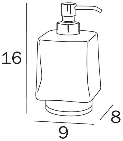INDA® Дозатор для мыла из матового стекла Divo R1512b002 - Вид №1