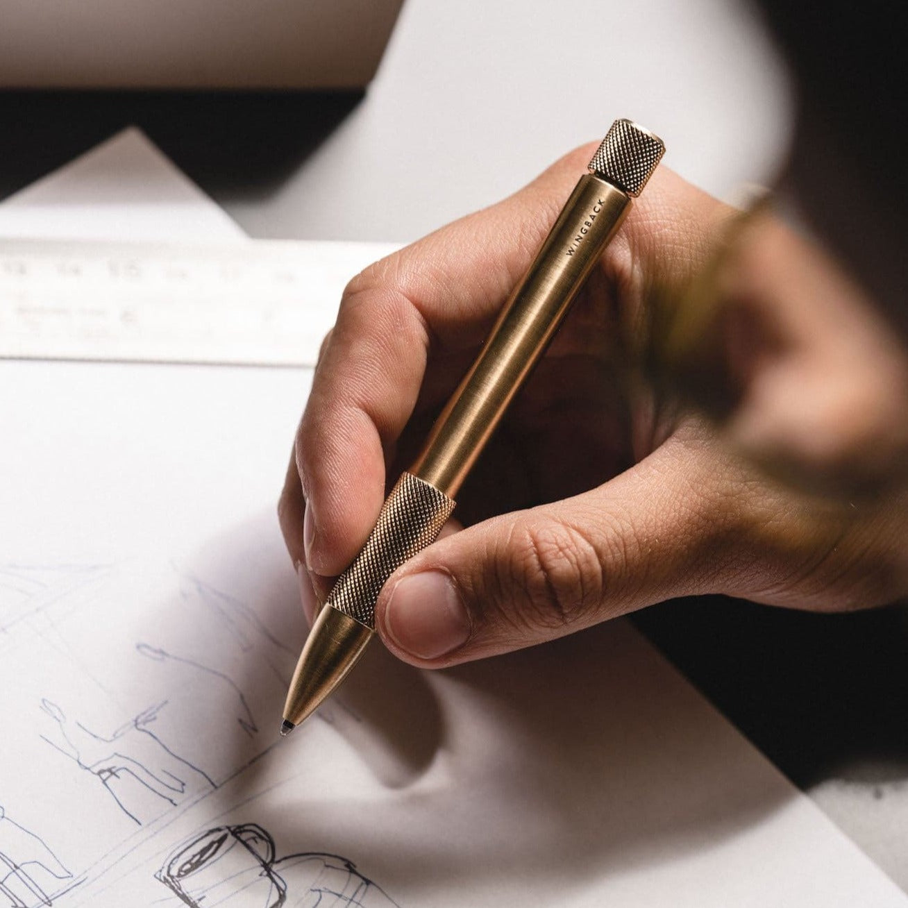 W204BRA-OCT X Lást Maps Octopus - Механическая ручка - Латунь Wingback  - Вид №7