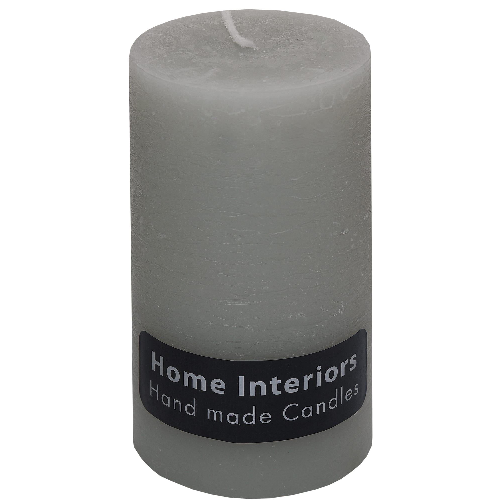 82606762 Свеча-столбик «Рустик» 7х13 см цвет светло-серый Santreyd 