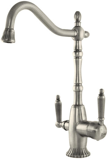 Смеситель ZorG Sanitary ZR 349 YF SATIN для кухонной мойки, сталь
