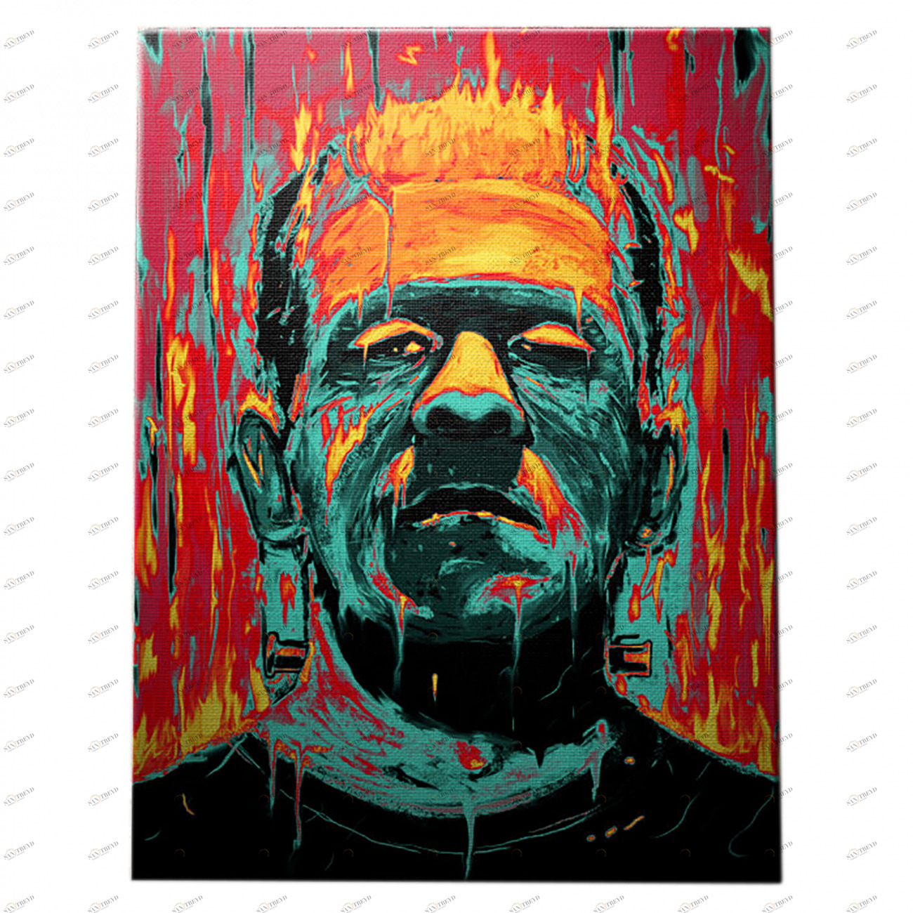 Картина 80х100 см Frank by Nicebleed ICON DESIGNE  096857 Зеленый;красный;разноцветный 