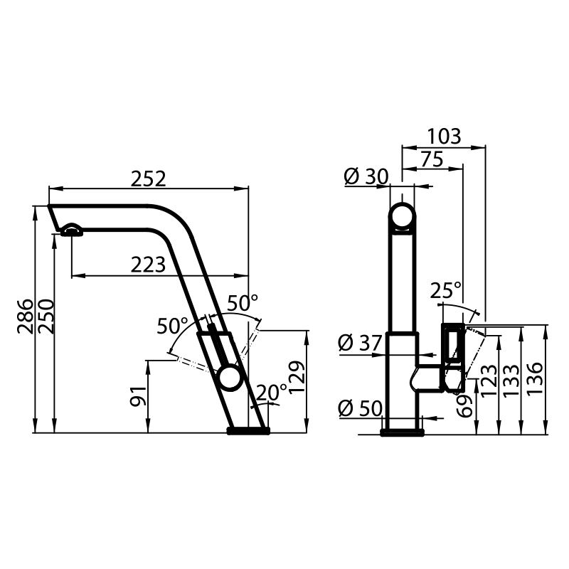 8491010 Однорычажный смеситель KE Белый 8491010 Fosterspa  - Вид №1