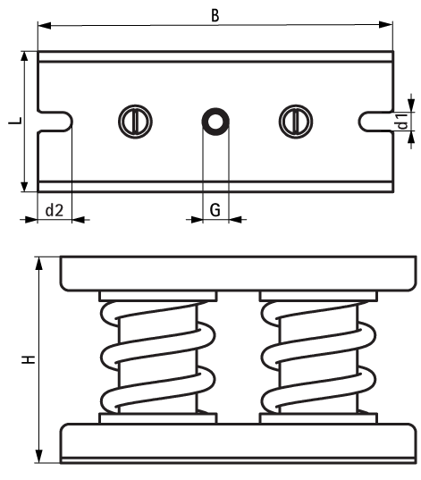 2802012000 VibraTek® MS-2X Spring Mount high performance spring isolator for medium to heavy machinery walraven  - Вид №1