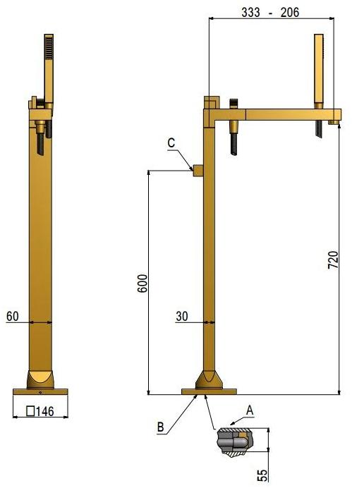 tender rain Душ для ног на открытом воздухе sun-id-1365035 - Вид №3