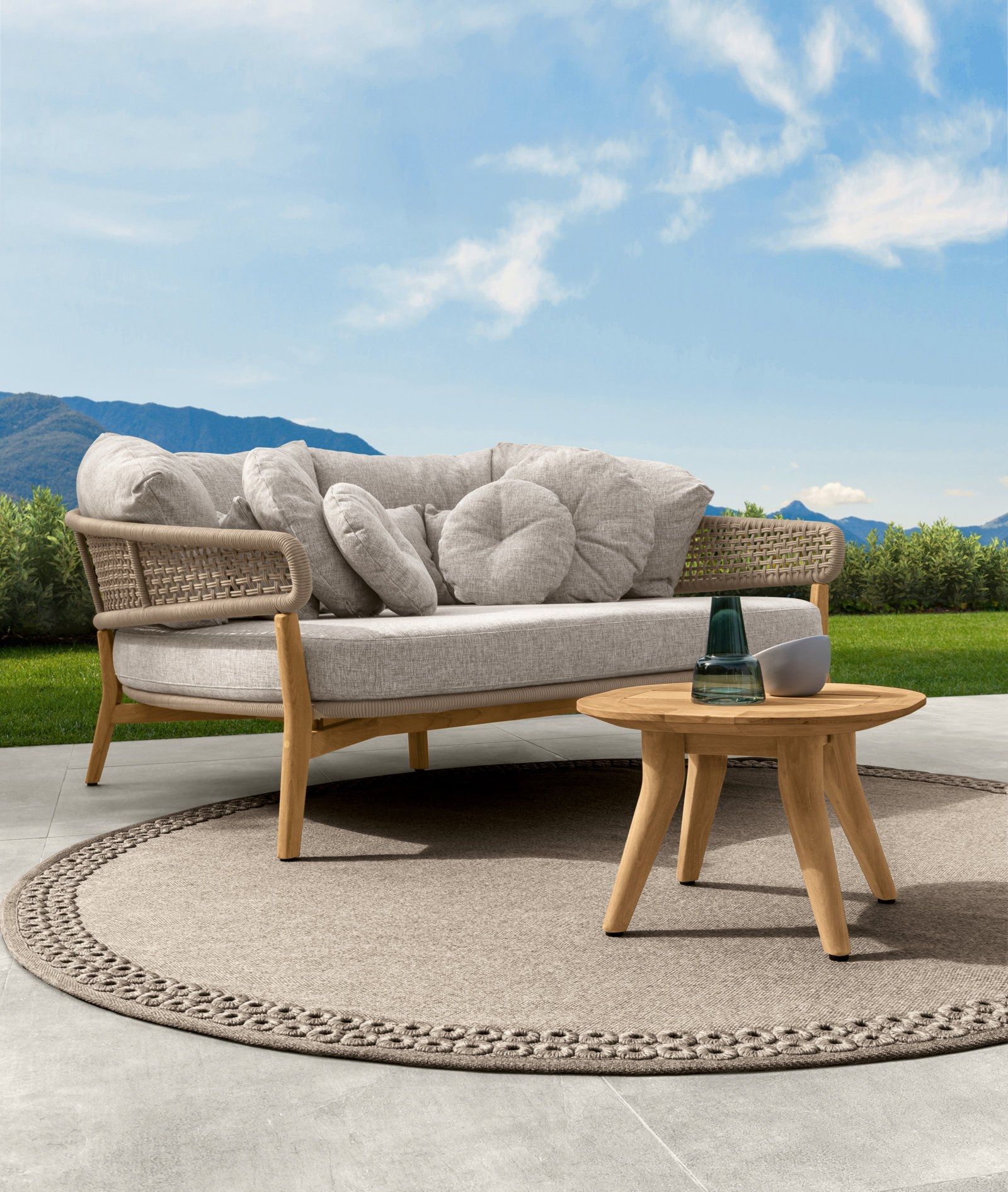 Квадратный стол из тикового дерева Talenti Moon Teak ARCH-00059937 - Вид №1