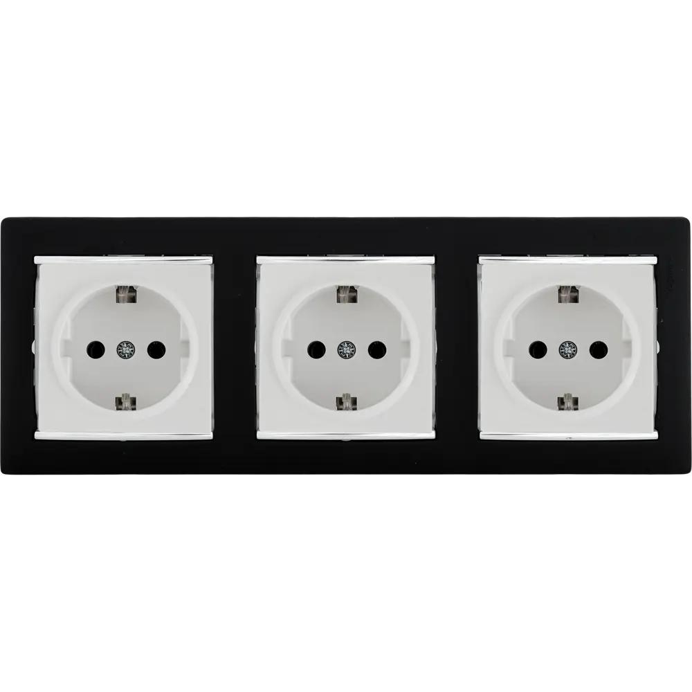 Рамка для розеток и выключателей Legrand Valena 3 поста, цвет ноктюрн/серебряный штрих STLM-2163796 - Вид №2