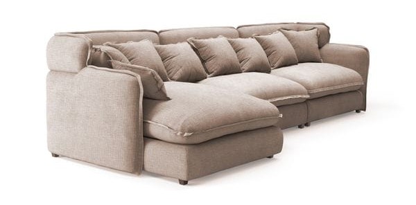 Диван угловой бежевый с золотом Adana UNICO ДИЗАЙНЕРСКИЕ 248832 Бежевый  - Вид №2