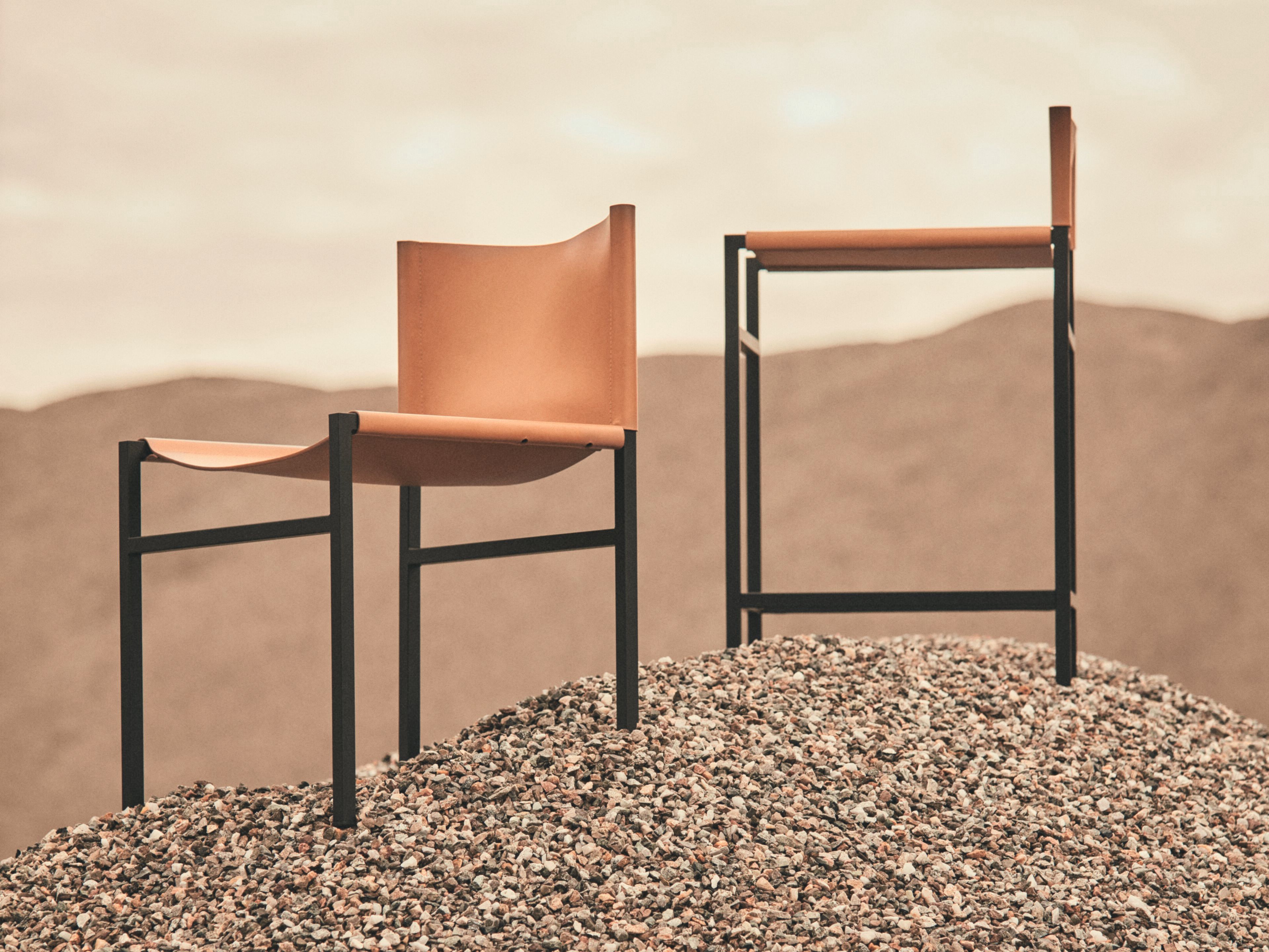 Высокий кожаный садовый стул со спинкой DE PADOVA Rea ARCH-00139343 - Вид №3