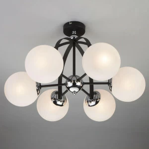 Потолочная люстра Eurosvet Globe 70082/6 хром/черный EUROSVET GLOBE 184387 Белый