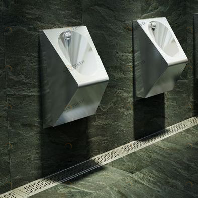 46262 Настенный писсуар, уринал с мушкой PURUS Steel