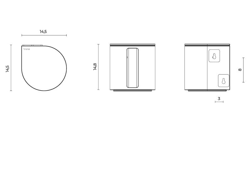 Керамический держатель рулона Trone Aura ARCH-00095005 - Вид №4