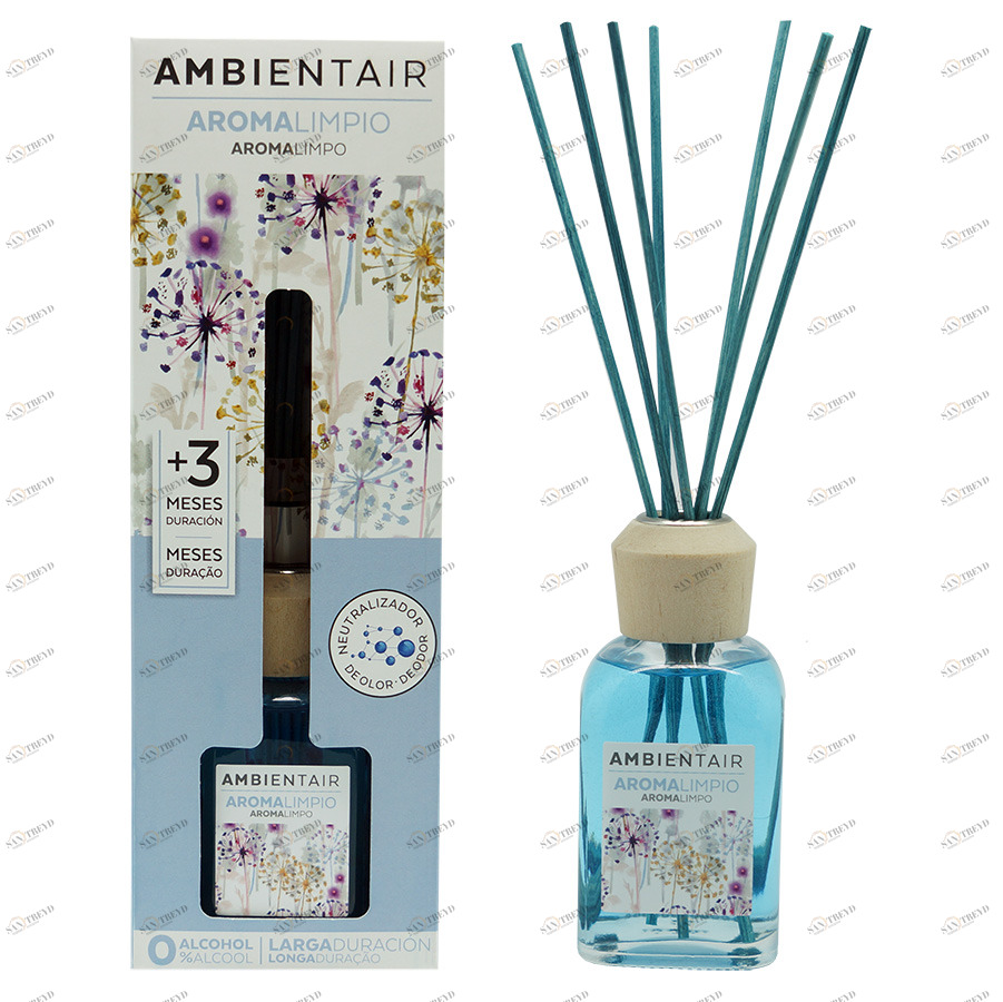 Диффузор ароматический 100 мл "Хлопок" AMBIENTAIR  00-3881128 Голубой 