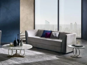 Carpanelli Круглый журнальный столик из мрамора Optical skin Tl59-/b - tl64-/b