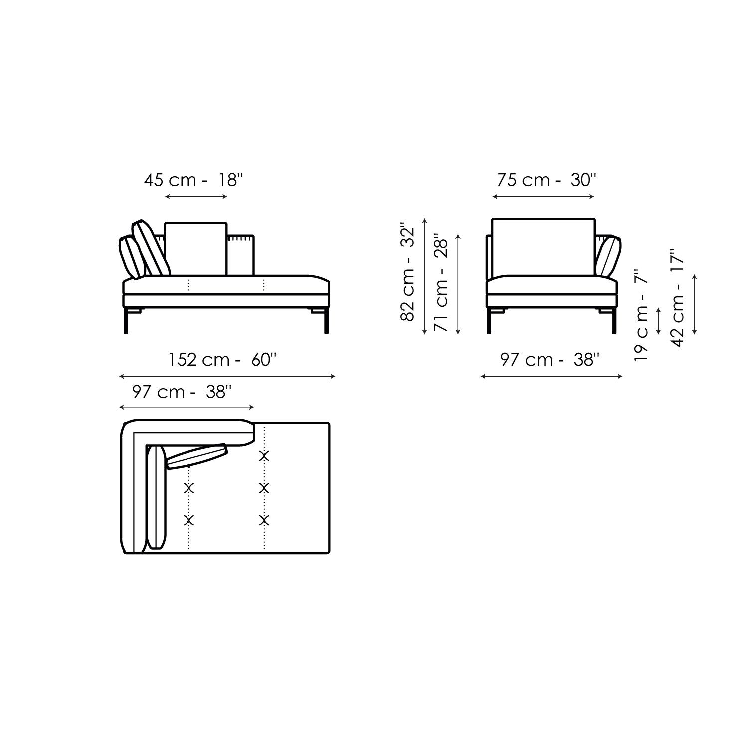 Тканевый диван с полуостровом BONALDO ALIANTE ARCH-00041242 - Вид №9
