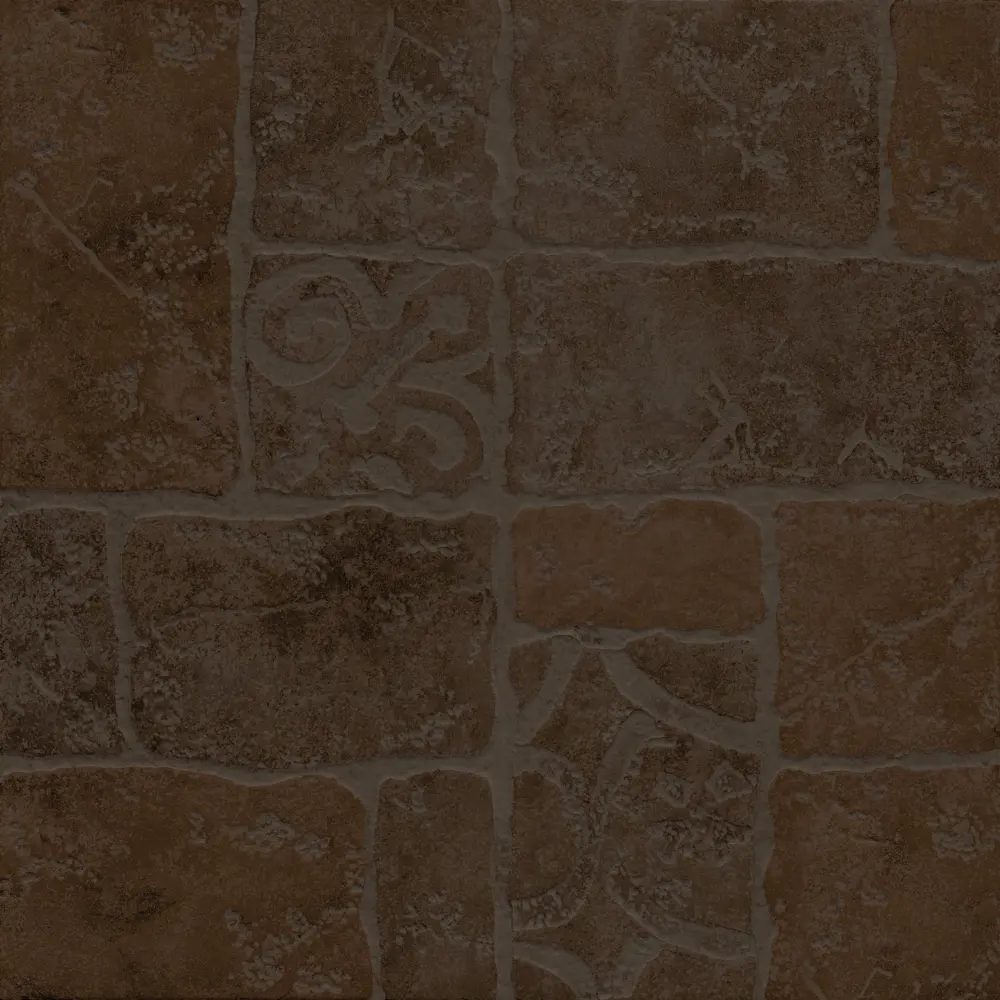 Керамин Грес Руст Бастион — глазурованный керамогранит 40×40 см коричневый матовый 89389022 STLM-1459655