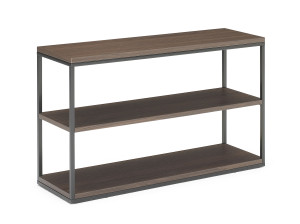 Деревянная прямоугольная консоль с полками