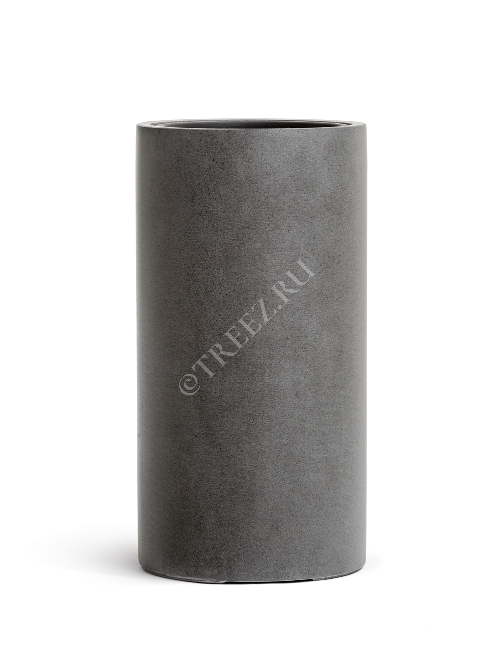 41.3320-02-029-GR-80 Кашпо  Effectory - серия Beton - Высокий цилиндр - Тёмно-серый бетон Цветочная коллекция  - Вид №2