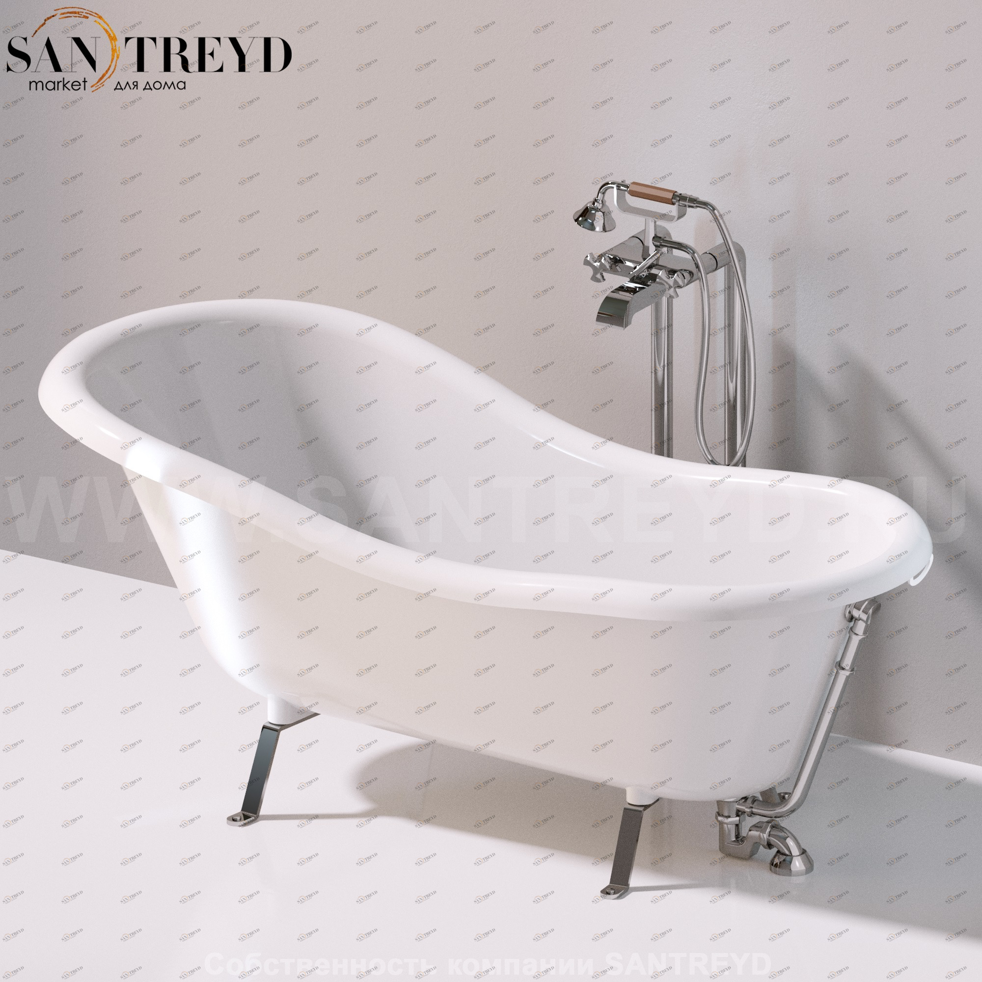 Flaminia EVERGREEN Ванна свободностоящая 170 см белая EG171.CR Ceramica Flaminia EG171CR