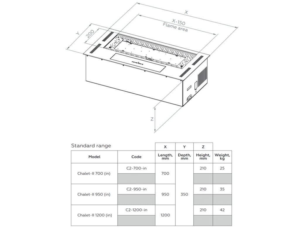Автоматическая горелка для камина на биоэтаноле BRITISH FIRES Chalet-II ARCH-00081729 - Вид №3