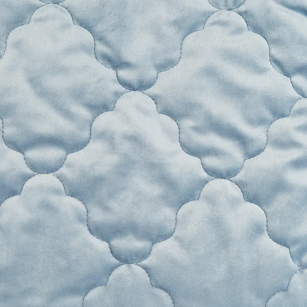 Покрывало Ромб 220x240 см бархат цвет серо-голубой Бельвита STLM-2176374 - Вид №1