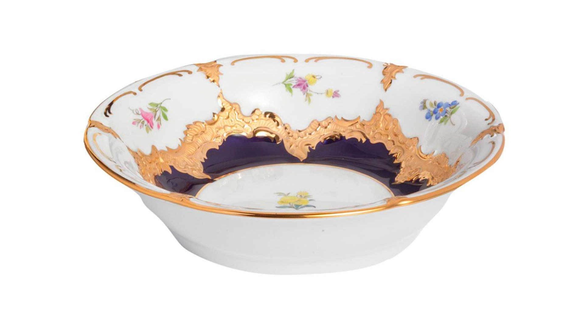 10630665 Meissen Сервиз столовый 6/22 "Форма - Б" (россыпь цветов, кобальт) Фарфор  - Вид №1