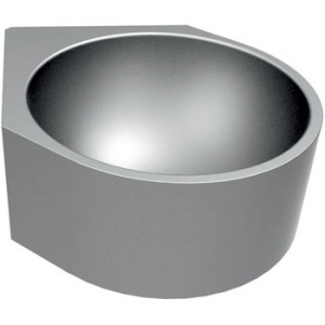 Edone Круглый подвесной угловой умывальник, формованный внутри и снаружи