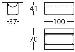 Sancal Прямоугольный журнальный столик со стеклянной столешницей iq surface Vestige sun-id-1398982 - Вид №4