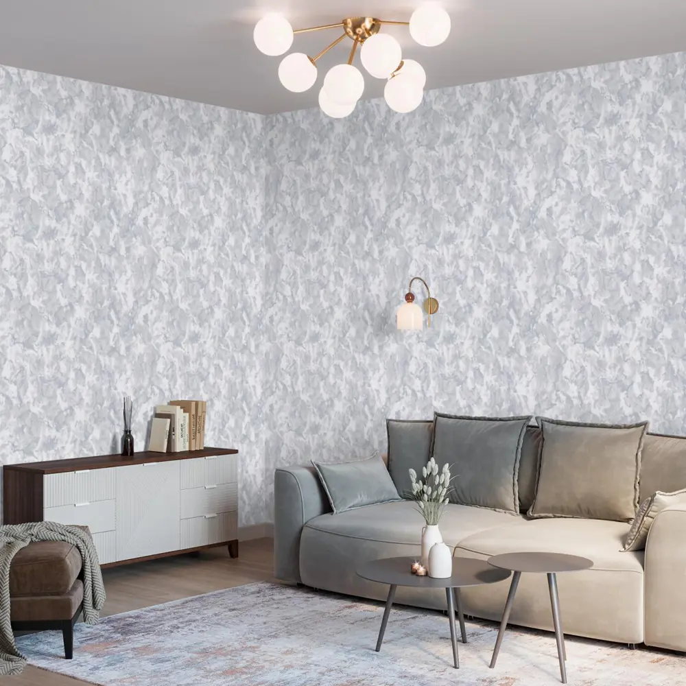 Palitra Home Pro-Master - Флизелиновые обои темно-серые с абстрактным узором 89394507 STLM-1564248 - Вид №5