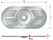 Дюбель UBS 02 82 405 UBS Tecfi 82 х 40 х 1 х 1,5  5,5