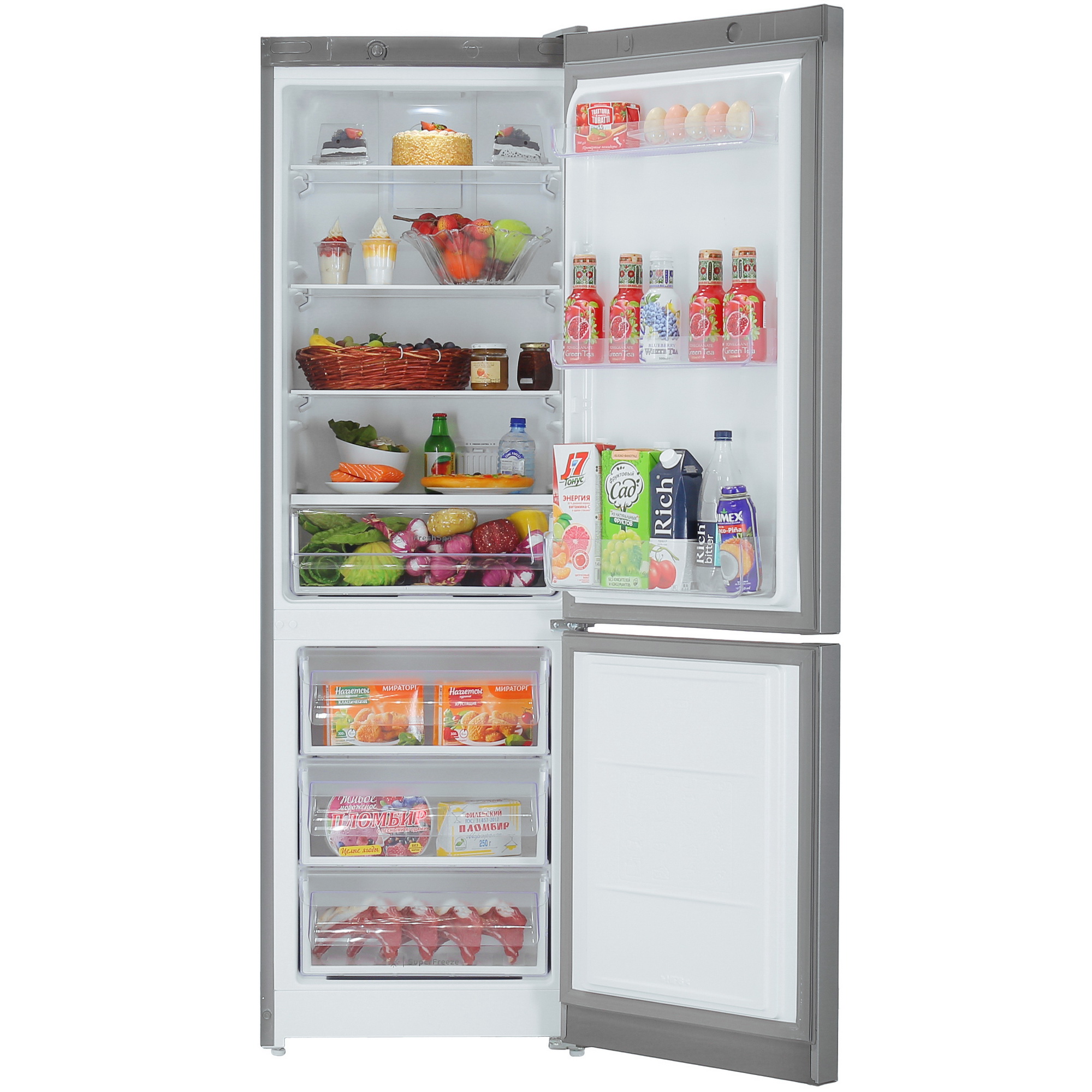 9082292 Холодильник с морозильником   Indesit ITS 4180 XB серебристый STDN-0034104 - Вид №5