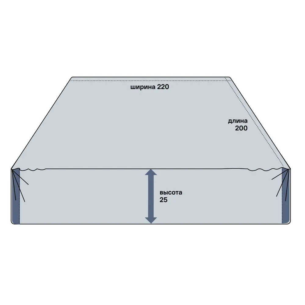 Простыня Inspire с резинкой 200х220 см - солнечный сатин для идеальной спальни 86331497 STLM-0067870 - Вид №1