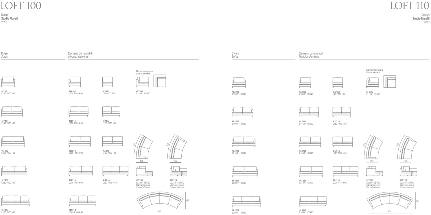 Marelli Изогнутый бархатный диван Loft sun-id-1418248 - Вид №8
