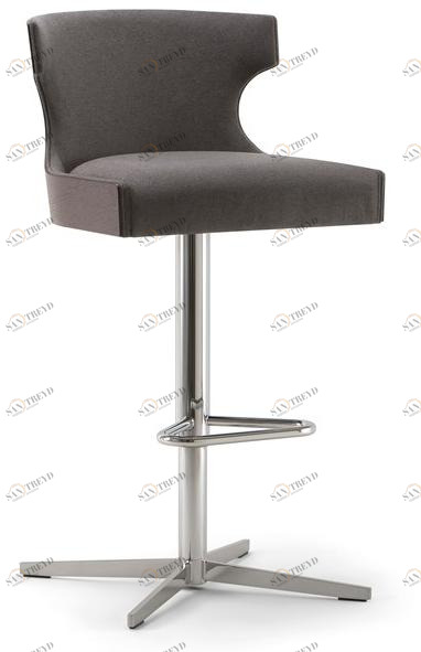 Tirolo Металлический табурет в современном стиле с 4-спицевым основанием, спинкой и подставкой для ног Xie 053 sg x