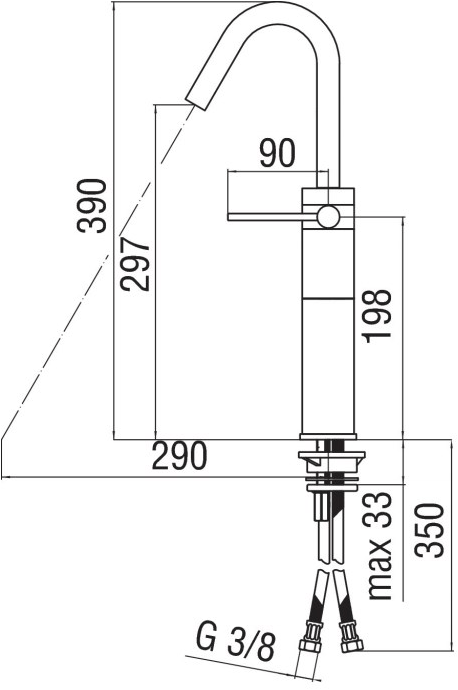 Nobili Rubinetterie Смеситель для раковины, однорычажный Cube Cb00568cr - Вид №1