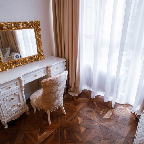 Модульный паркет Da Vinci Yulia Орех Европейский (Грецкий) Натур (Гладкая) 444х444 мм 2600600711 - Вид №4