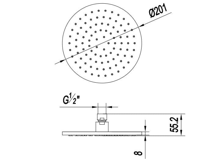 Круглая душевая головка CROSSWATER 3ONE6 ARCH-00116742 - Вид №4