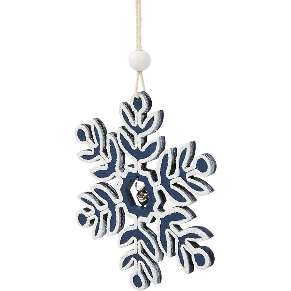 87036562 Елочная игрушка Снежинка 11x11 цвет синий STLM-1335265 Santreyd 