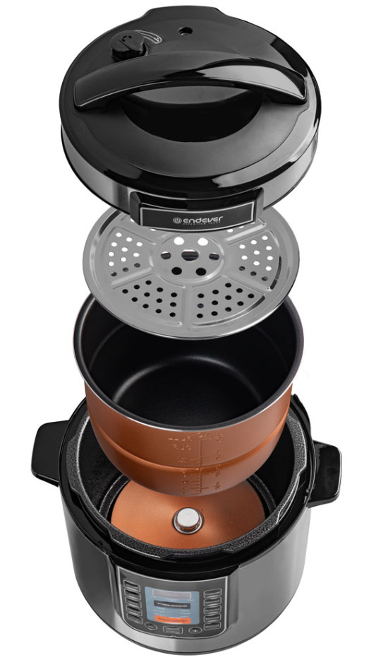 9077037 Мультиварка-скороварка Endever Vita-132 черный STDN-0023012 - Вид №1