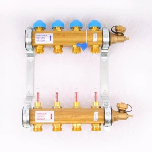 Коллекторная группа HKV/T с термостатическими вентилями и расходомерами WATTS Ind 1"x3/4"ЕК 4 выхода