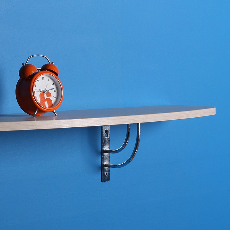 Полка фигурная , 800x250x16 мм, беленый дуб LJPS0413 Public Steel Россия  - Вид №2