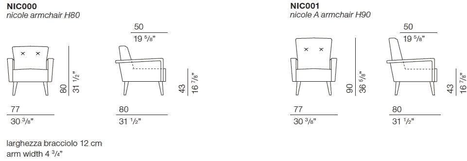Bodema Кресло из ткани с подлокотниками  Nic000/nic001  - Вид №4