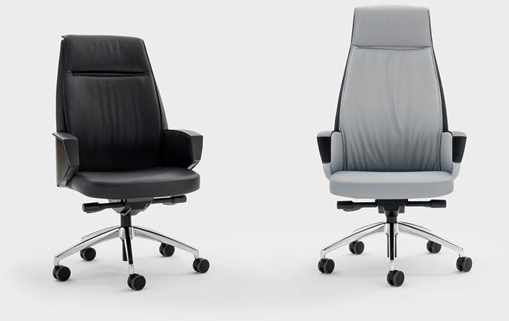 Viganò Поворотное кожаное кресло руководителя с подлокотниками Grace sun-id-1421435 - Вид №2