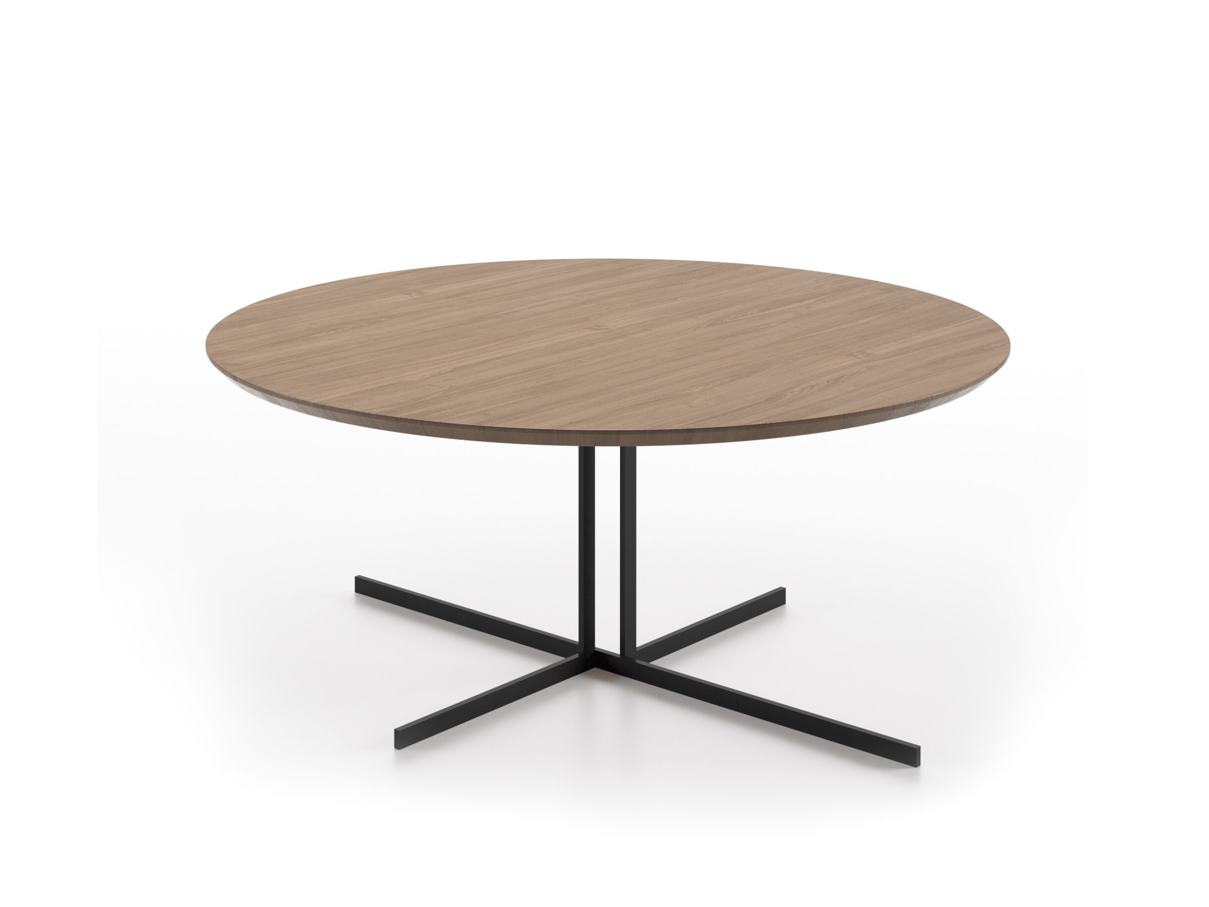 Низкий круглый журнальный столик с деревянной столешницей Natuzzi Italia ESTRO ARCH-00004654 - Вид №2