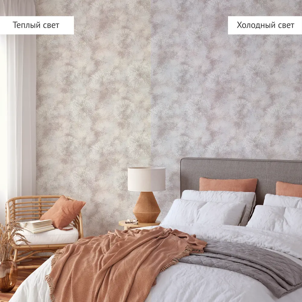 Обои флизелиновые Wall Decor Танго бежевые 1.06 м 75204-12 88759264 STLM-2146072 - Вид №2