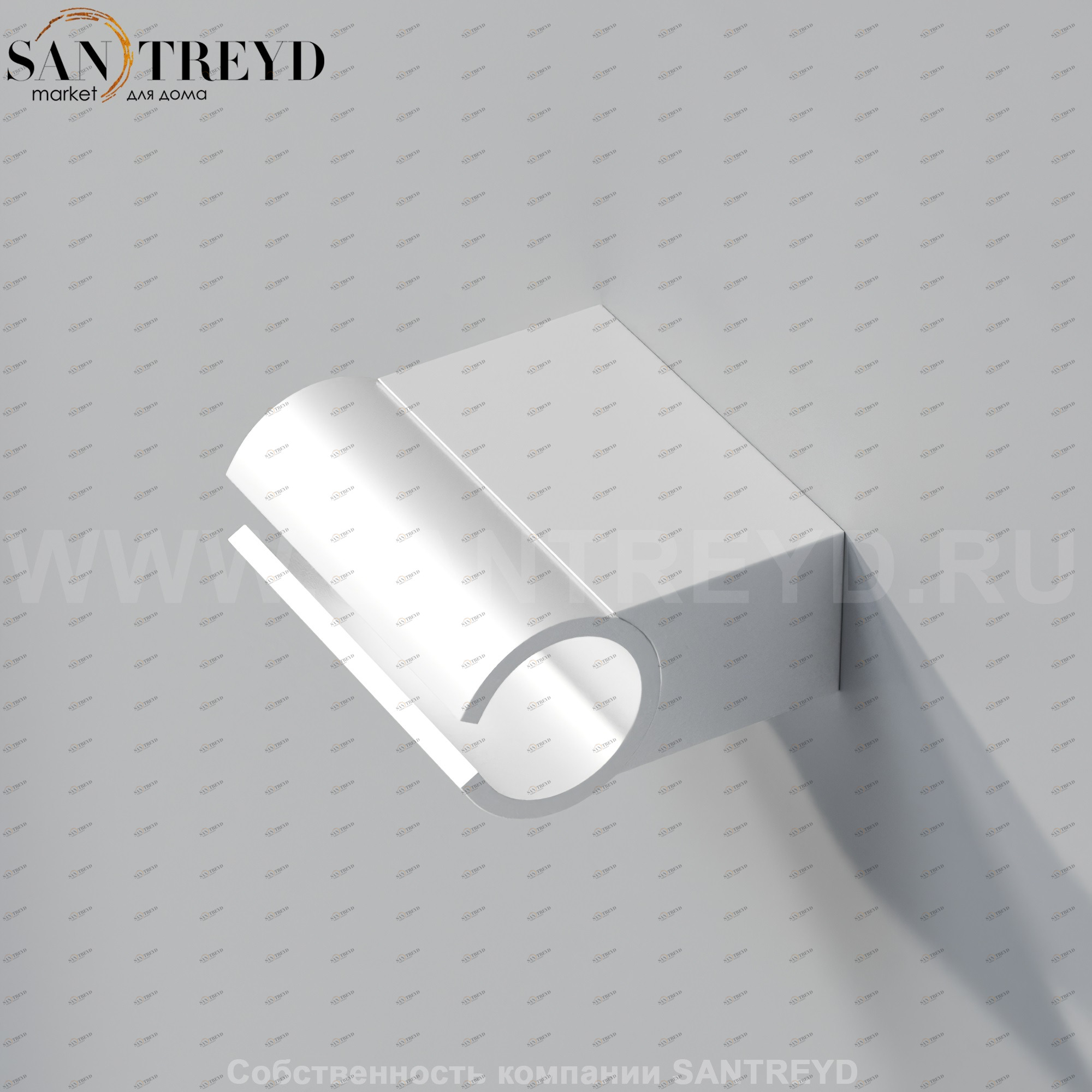 Держатель для ручного душа CRUB0969SP SQUARE хромированный матовый Agape