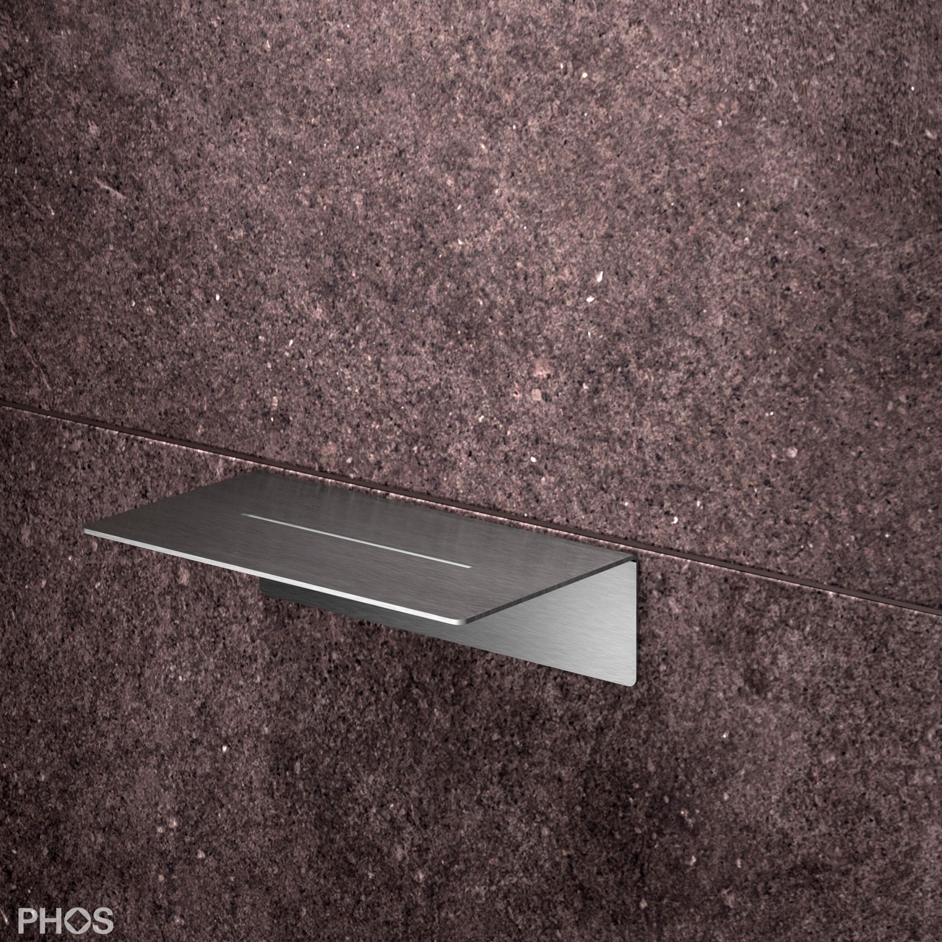 DA170K Клееная душевая полка, длина 17 x глубина 8 см, шлифованная вручную PHOS 