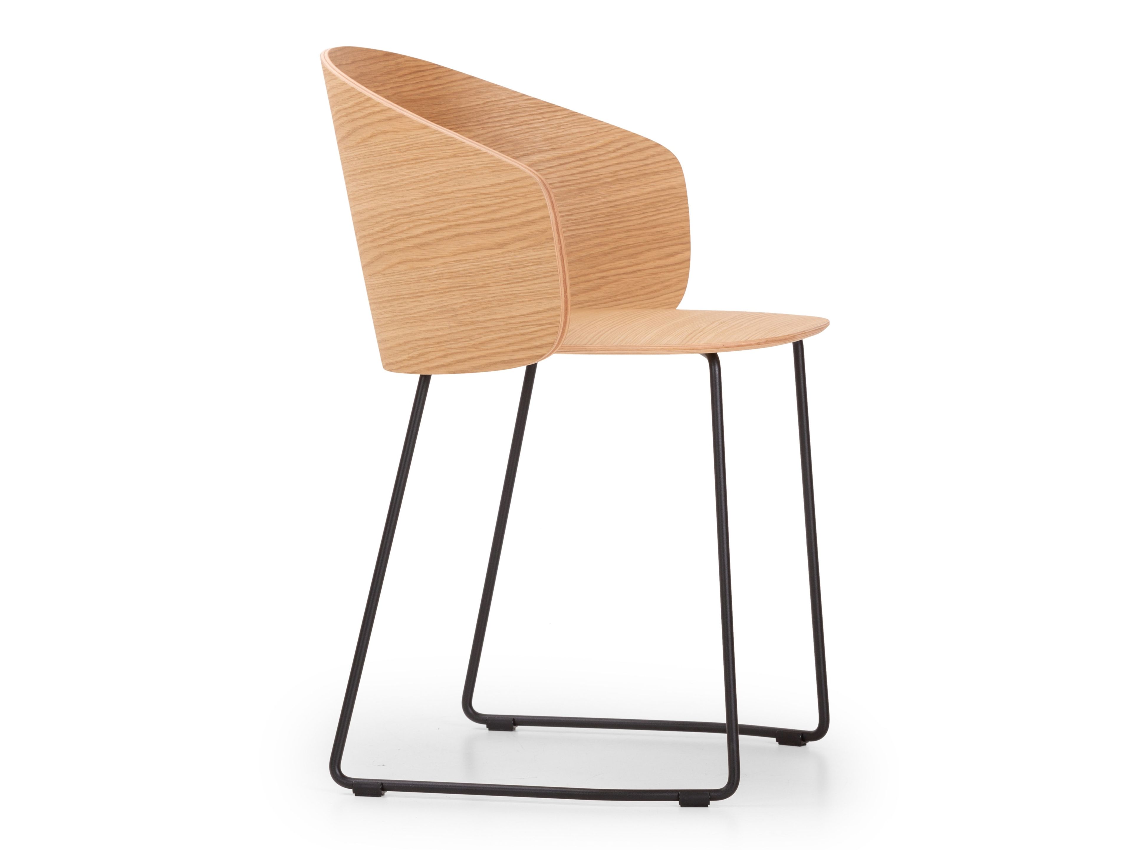 Стальной и деревянный стул с подлокотниками True Design Not Wood ARCH-00135527