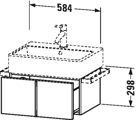 VA612501414 Vero Air Тумбочка подвесная Терра, декор Duravit - Вид №1